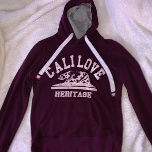 Burgundy Pull Over Hoodie